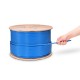 Cat6a Ethernet Bulk Cable, 1000ft (305m), 23AWG Solid Pure Bare Copper Wire, 750MHz, Shielded (S/FTP), PVC CMR (Blue) Solid Bare Copper PVC 10G Indoor