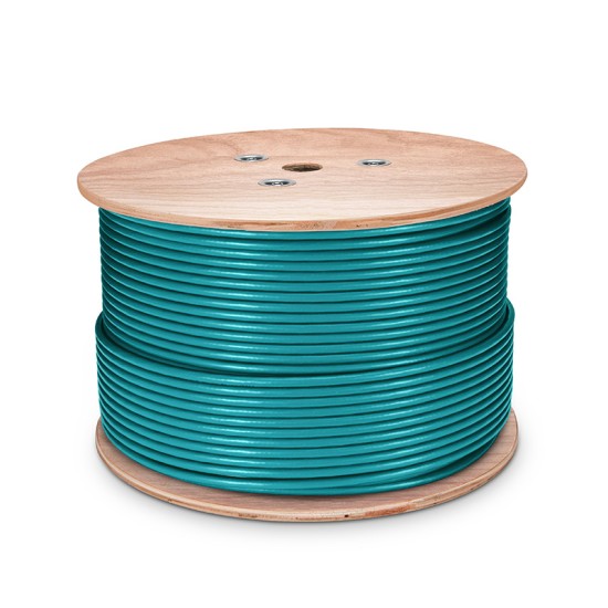 Cat6a Industrial Ethernet Bulk Cable, 1000ft (305m), 26AWG Stranded Pure Bare Copper Wire, 750MHz, Shielded (S/FTP), PUR Stranded Bare Copper PUR 10 Gigabit