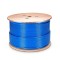 Cat6 Ethernet Bulk Cable, 1000ft (305m), 23AWG Solid Pure Bare Copper Wire, 550MHz, Shielded (SF/UTP), PVC CMR (Blue) Solid Bare Copper PVC 1G Indoor