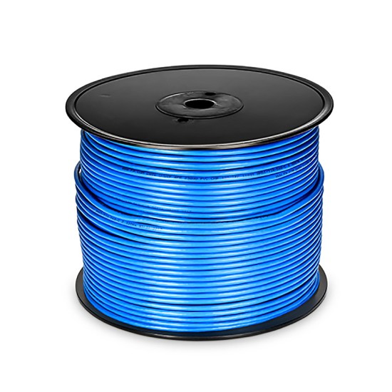 Cat5e Ethernet Bulk Cable, 1000ft (305m), 24AWG Solid Pure Bare Copper Wire, 350MHz, Unshielded (UTP), PVC CMR (Blue) Solid Bare Copper PVC 1G Indoor