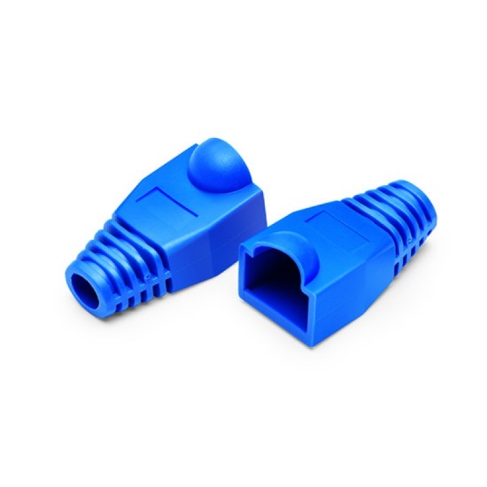 Cat5e/Cat6 RJ45 Strain Relief Boots, 5.5mm OD for Cat5e UTP 24AWG, Cat5e & Cat6 F/UTP 26AWG Ethernet Network Cable, Blue, 100PCS/Pack Cat5e/Cat6 F/UTP 26AWG Laptop PC Server Router