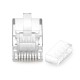 Cat6 RJ45 Standard Modular Plugs (Two-Piece Suit), Unshielded (UTP) Network Connectors for 23~24AWG Twisted Pair Solid or Stranded Cable (100/Pack) Solid or Standard 23-24AWG 8P8C Plastic Housing Load Bar