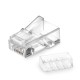 Cat6 RJ45 Standard Modular Plugs (Two-Piece Suit), Unshielded (UTP) Network Connectors for 23~24AWG Twisted Pair Solid or Stranded Cable (100/Pack) Solid or Standard 23-24AWG 8P8C Plastic Housing Load Bar