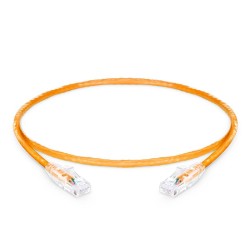 1ft (0.3m) Cat5e Snagless Unshielded (UTP) PVC CM Ethernet Patch Cable, Orange Pure Bare Copper PoE++ 250MHz