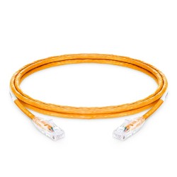 5ft (1.5m) Cat5e Snagless Unshielded (UTP) PVC CM Ethernet Patch Cable, Orange Pure Bare Copper PoE++ 250MHz