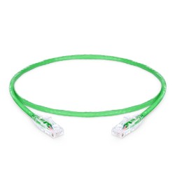 1ft (0.3m) Cat5e Snagless Unshielded (UTP) PVC CM Ethernet Patch Cable, Green Pure Bare Copper PoE++ 250MHz