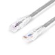 1ft (0.3m) Cat5e Snagless Unshielded (UTP) PVC CM Ethernet Patch Cable, Gray Pure Bare Copper PoE++ 250MHz