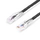 1ft (0.3m) Cat5e Snagless Unshielded (UTP) PVC CM Ethernet Patch Cable, Black Pure Bare Copper PoE++ 250MHz