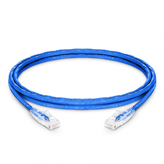 5ft (1.5m) Cat5e Snagless Unshielded (UTP) PVC CM Ethernet Patch Cable, Blue Pure Bare Copper PoE++ 250MHz