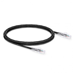 5ft (1.5m) Cat5e Snagless Unshielded (UTP) PVC CM Ethernet Patch Cable, Black Pure Bare Copper PoE++ 250MHz