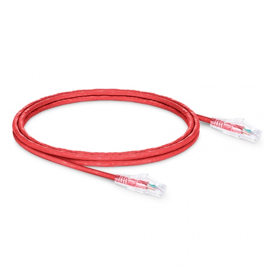 5ft (1.5m) Cat5e Snagless Unshielded (UTP) PVC CM Ethernet Patch Cable, Red Pure Bare Copper PoE++ 250MHz