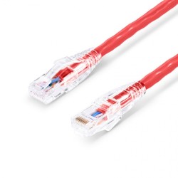 5ft (1.5m) Cat5e Snagless Unshielded (UTP) PVC CM Ethernet Patch Cable, Red Pure Bare Copper PoE++ 250MHz