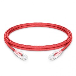 5ft (1.5m) Cat5e Snagless Unshielded (UTP) PVC CM Ethernet Patch Cable, Red Pure Bare Copper PoE++ 250MHz