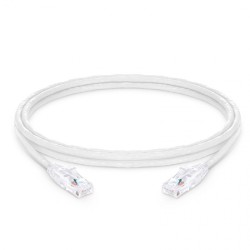 5ft (1.5m) Cat5e Snagless Unshielded (UTP) PVC CM Ethernet Patch Cable, White Pure Bare Copper PoE++ 250MHz