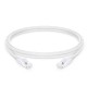 5ft (1.5m) Cat5e Snagless Unshielded (UTP) PVC CM Ethernet Patch Cable, White Pure Bare Copper PoE++ 250MHz