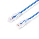 1ft (0.3m) Cat6 Snagless Unshielded (UTP) PVC CM Slim Ethernet Network Patch Cable, Blue Pure Bare Copper PoE++ 550MHz