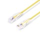 1ft (0.3m) Cat6 Snagless Unshielded (UTP) PVC CM Slim Ethernet Network Patch Cable, Yellow Pure Bare Copper PoE++ 550MHz