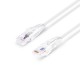 1ft (0.3m) Cat6 Snagless Unshielded (UTP) PVC CM Slim Ethernet Network Patch Cable, White Pure Bare Copper PoE++ 550MHz