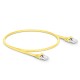 1ft (0.3m) Cat6a Snagless Shielded (SFTP) PVC CM Ethernet Network Patch Cable, Yellow Pure Bare Copper PoE++ 550MHz