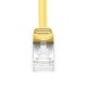 1ft (0.3m) Cat6a Snagless Shielded (SFTP) PVC CM Ethernet Network Patch Cable, Yellow Pure Bare Copper PoE++ 550MHz