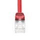 1ft (0.3m) Cat6a Snagless Shielded (SFTP) PVC CM Ethernet Network Patch Cable, Red Pure Bare Copper PoE++ 550MHz